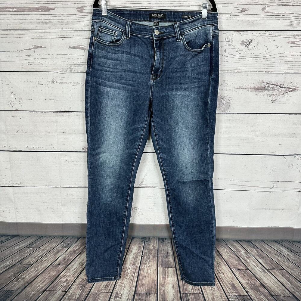 Judy Blue Jeans Womens 31 Straight Slim Fit Stretch High Rise Casual Minimalist